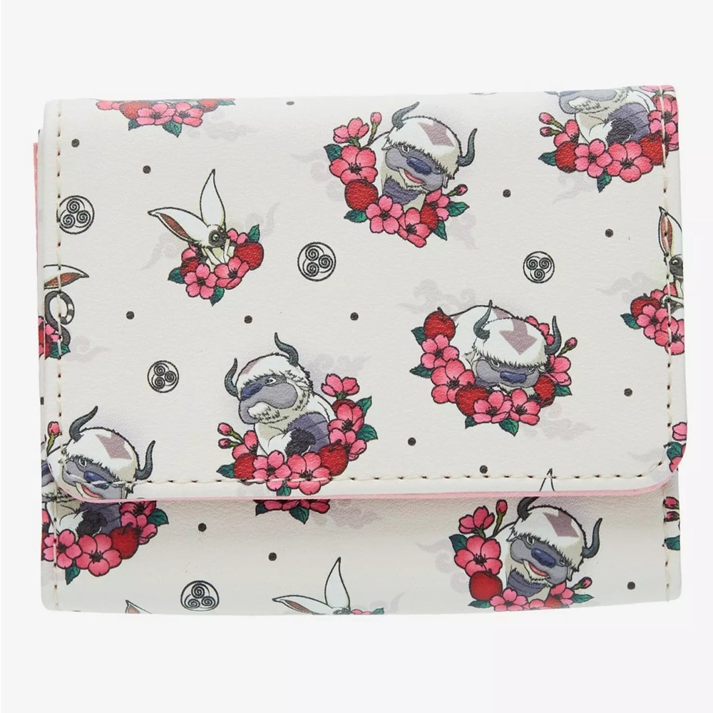 Loungefly Avatar:‎ The Last Airbender Appa & Momo Flower Mini Wallet Hot Topic